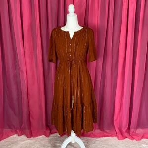 Wayward Fancies by‎ Eshakti ruffled boho midi dress, med